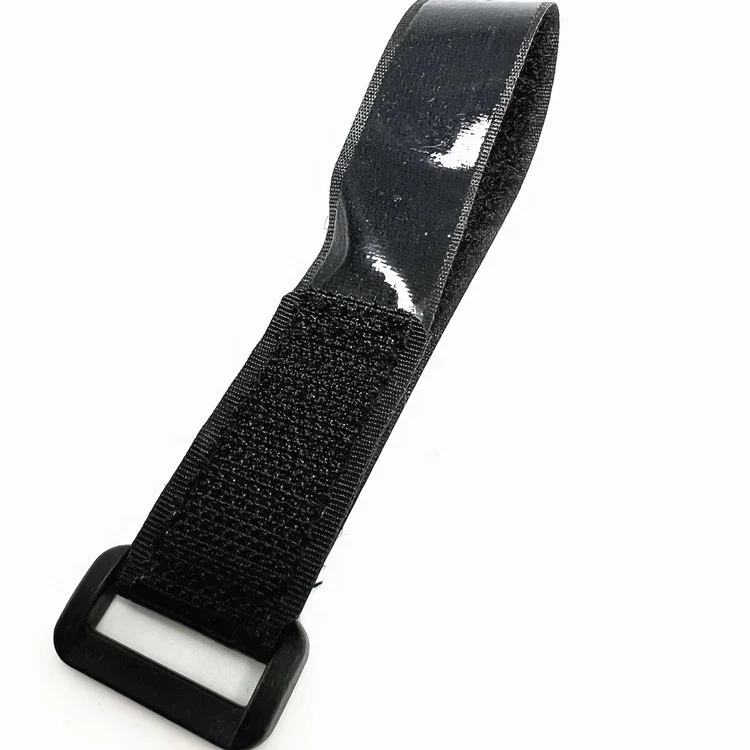 Fastening wraps strap custom size print logo double side adjustable Reusable non-slip hook and loop battery strap with buckle