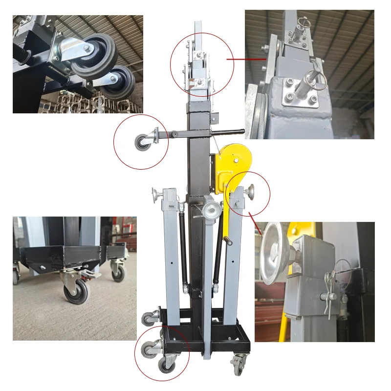 Adjustable height crank truss lift tower dj stand for sale