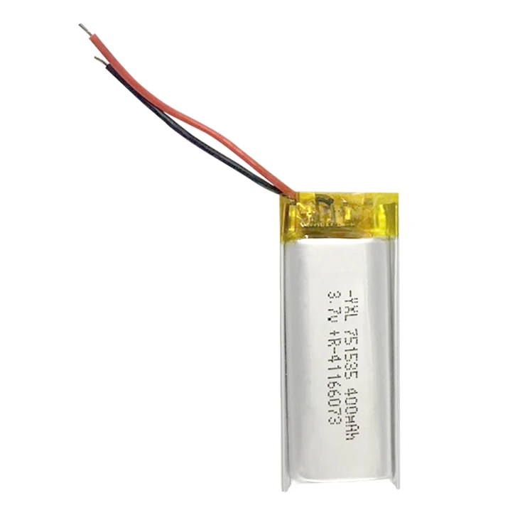 lion battery Booked 751535 polymer soft pack lithium ion battery 400 Mah 3.7V neck headset special small battery