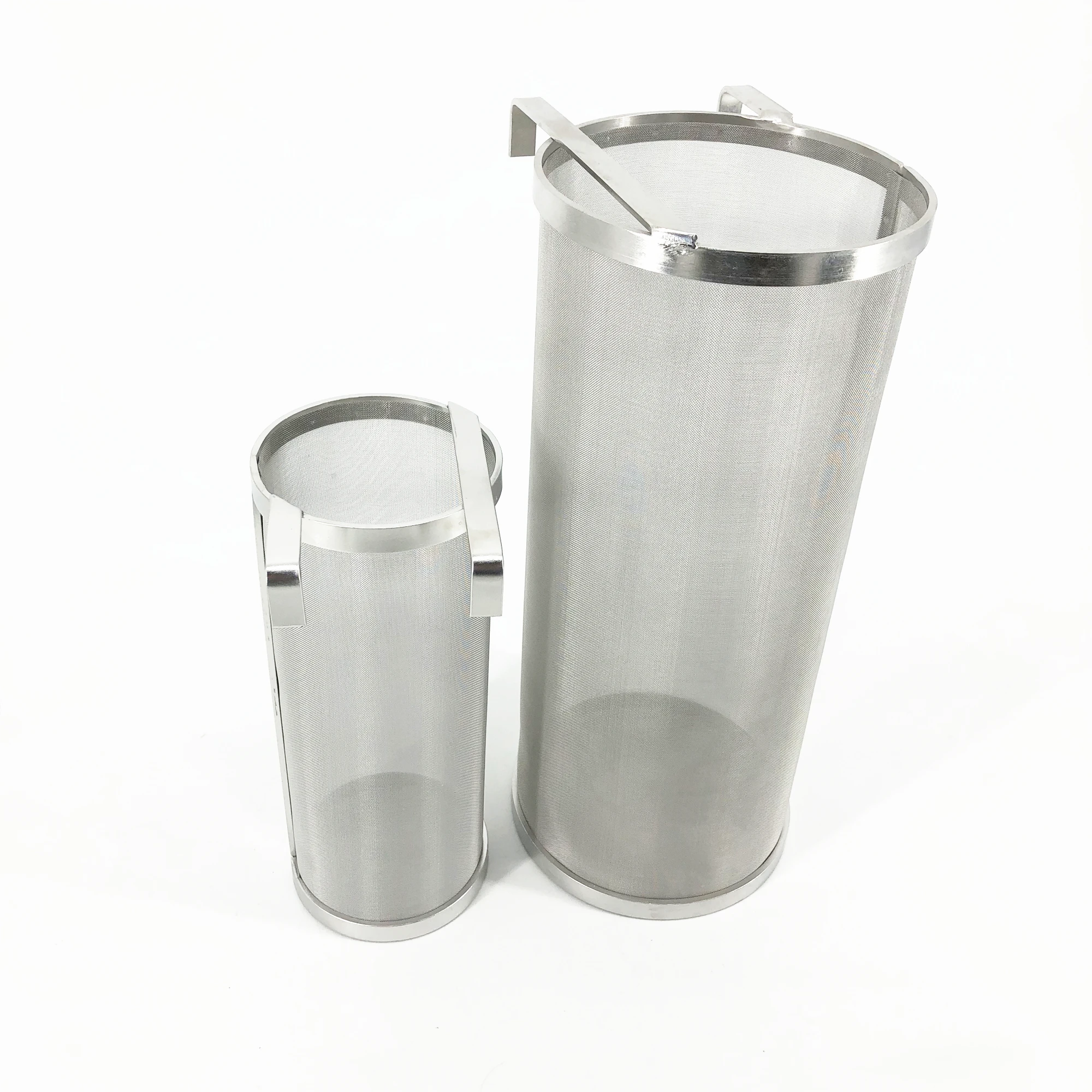 300 Micron Stainless Steel Beer Brewing Hops Mesh Filter Reusable Home Brew Beer Hops Spider Kettle Filter Sieve with Hook