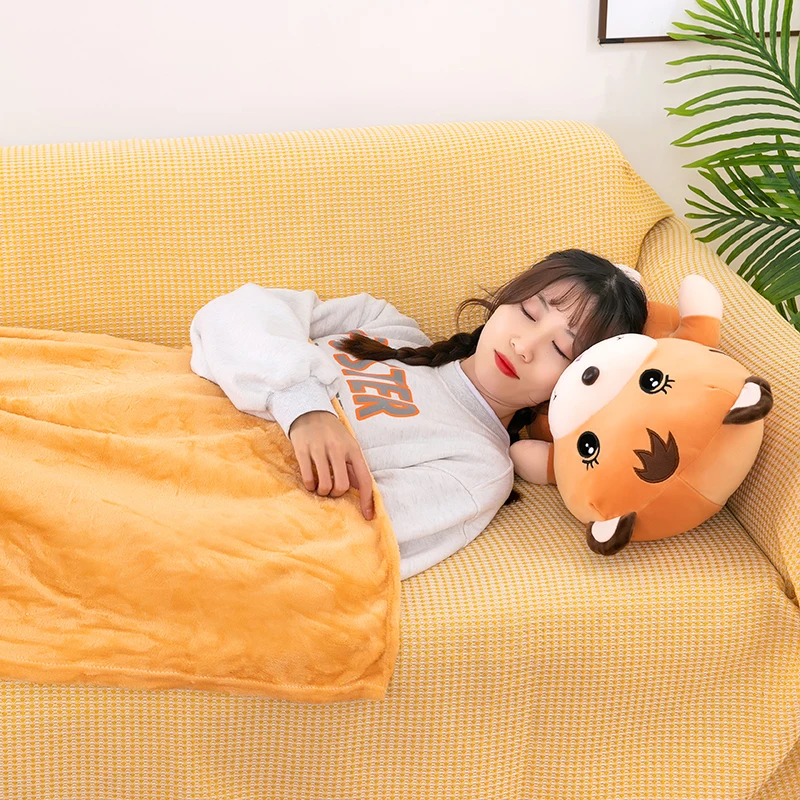 Горячая Распродажа Kawaii 2 в 1 Тигровая Подушка Одеяло мягкая и Плюшевая Игрушка Животные подарки для детей