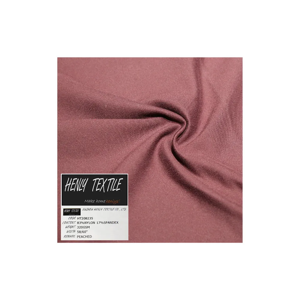 HT208235 83%NYLON 17%SPANDEX KNITTED INTERLOCK FABRIC FOR LEGGING