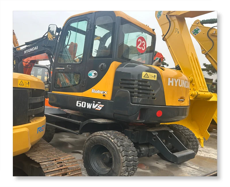Hyundai R60W-7 б/у колесный экскаватор 6 тонн мини-ковш гусеничный аграрный 60 wvs для продажи
