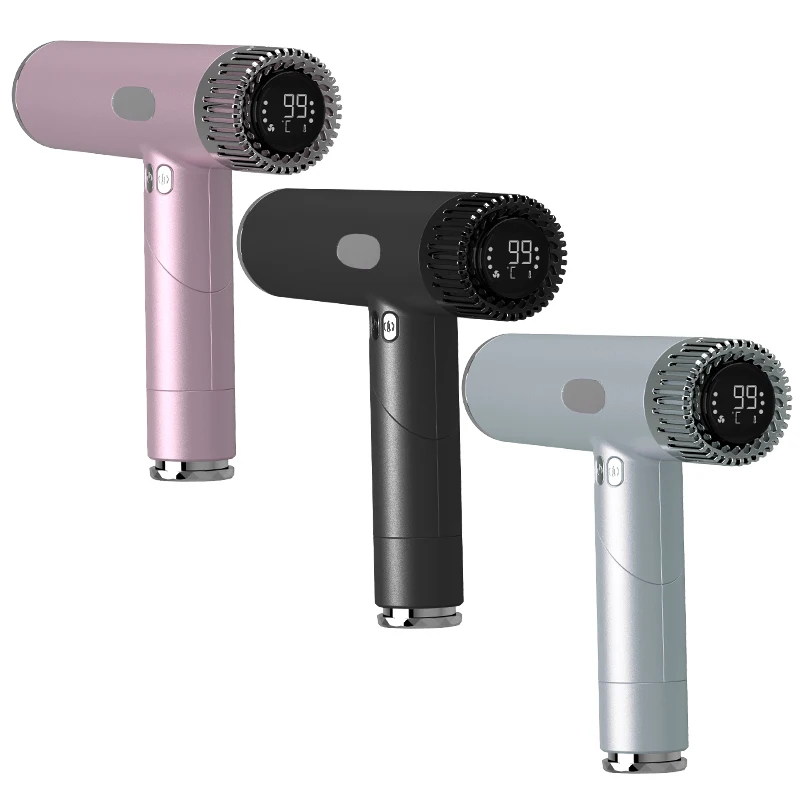 Профессиональный бесшумный вращающийся шнур питания в сложенном виде с отрицательными ионами BLDC Motor Salon Home мини беспроводной фен с удаленной вилкой