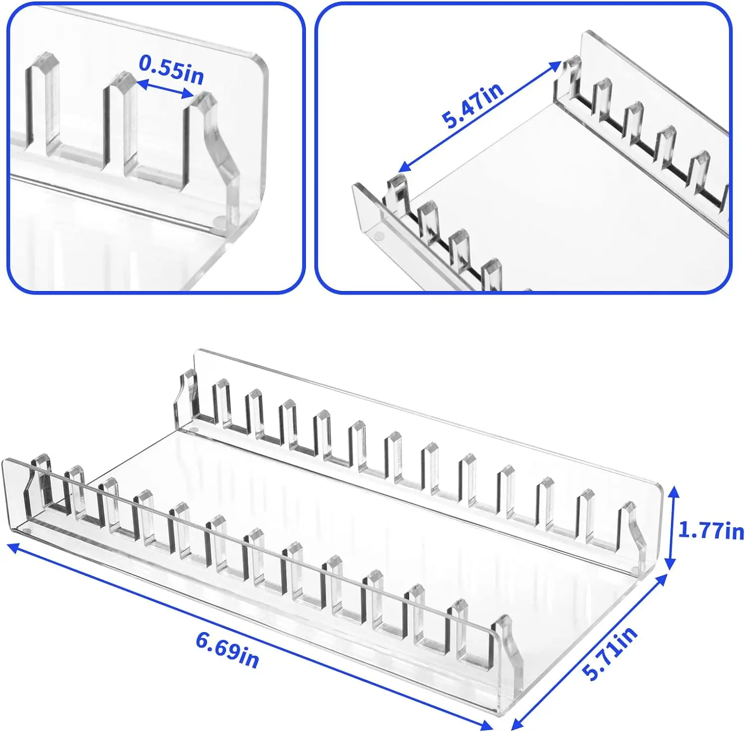 Acrylic Game Storage Organizer Stand, Upgraded Switch Game Display Holder Fits up to 12 Games Box - Clear