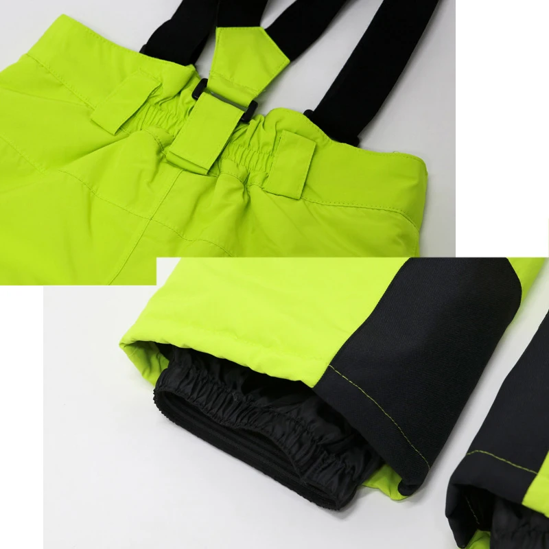 Winter New Children Ski Pants Girls Boy Overalls Snowboard Pants Thickened Warm Kids Jumpsuits Ski Trousers Windproof Waterproof