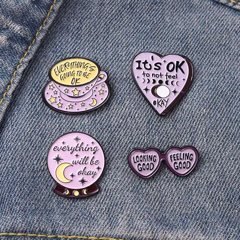 Wholesale Coffee Pins Love Heart Metal Pin Badge