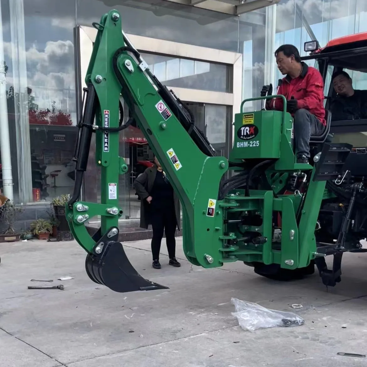 Customized multifunctional small garden two wheel tractor backhoe
