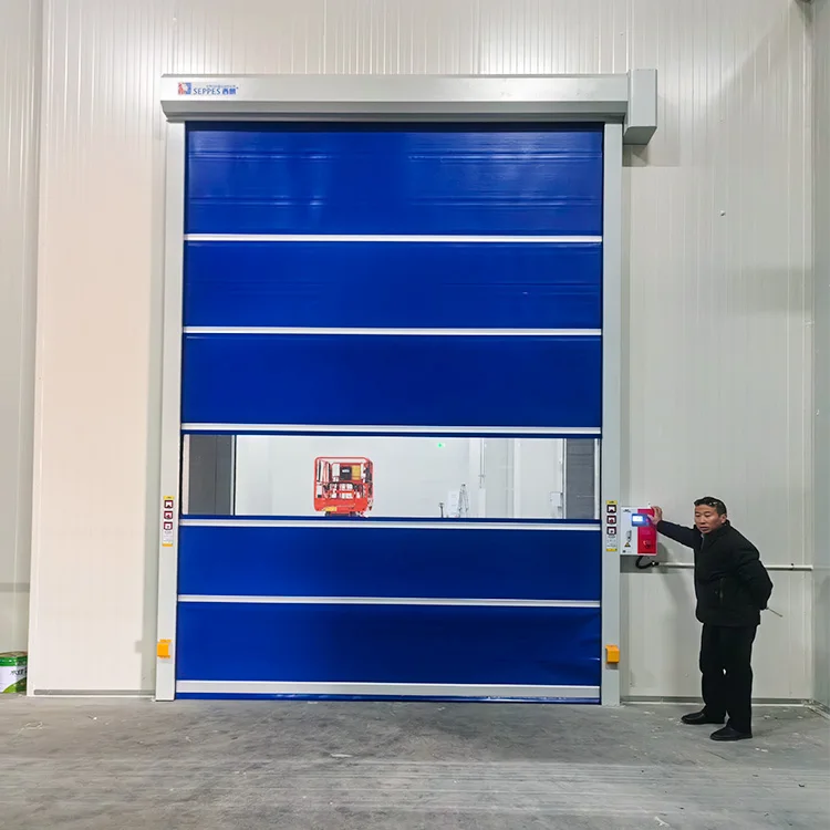 Car Repair Shop High Speed Fabric Doors Rapid Roller Shutter Doors with Radar Sensing Fast Roll Up Door