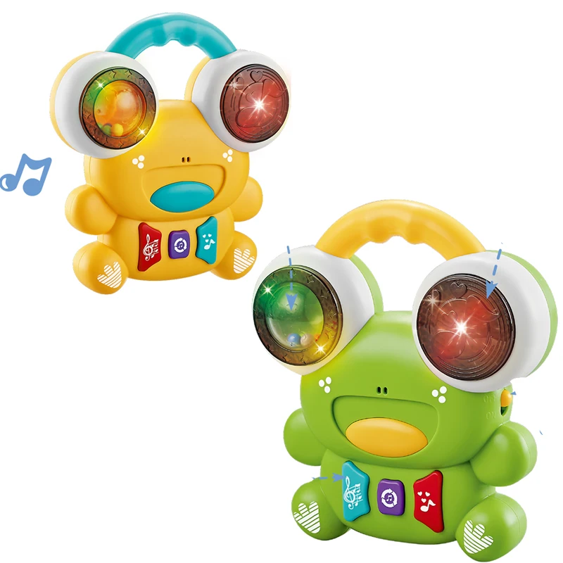 Light sound frog piano rolling balls toy musical instruments drum