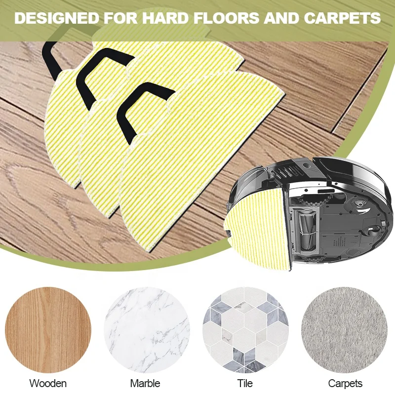 Factory Direct Reusable Rags Compatible with Shark RV2410WD Vacuum Mop Replacement Pads Microfiber Mop Pad