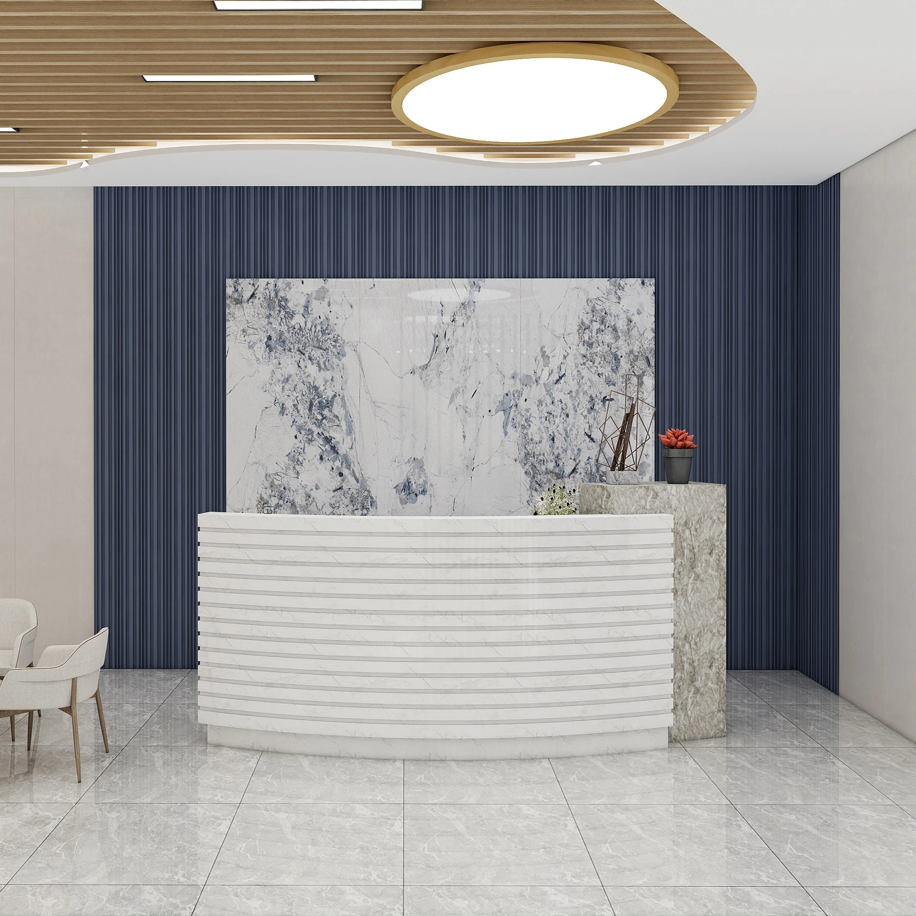 100% Original  factory price WPC Wall Panel Interior Wall Cladding PVC Integrated Wallboard Movable fluted Wall Panels