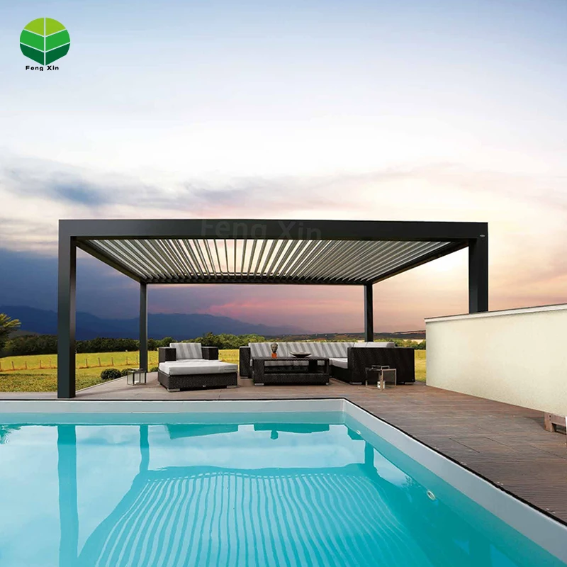 Fengxin Motorized aluminum pergola Outdoor pergola with sides Pergola roof