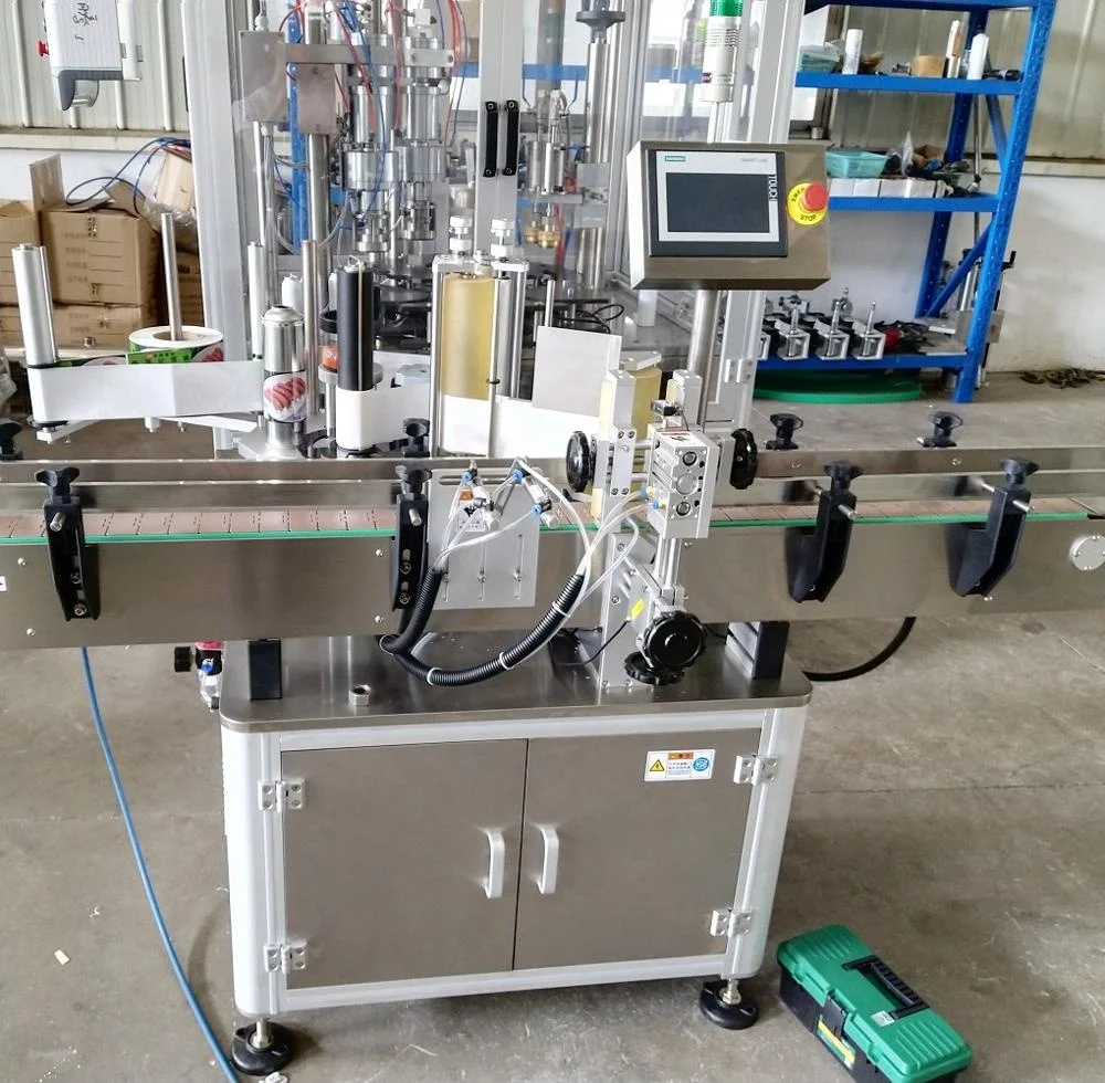High speed automatic labeling machine for round bottle stickers