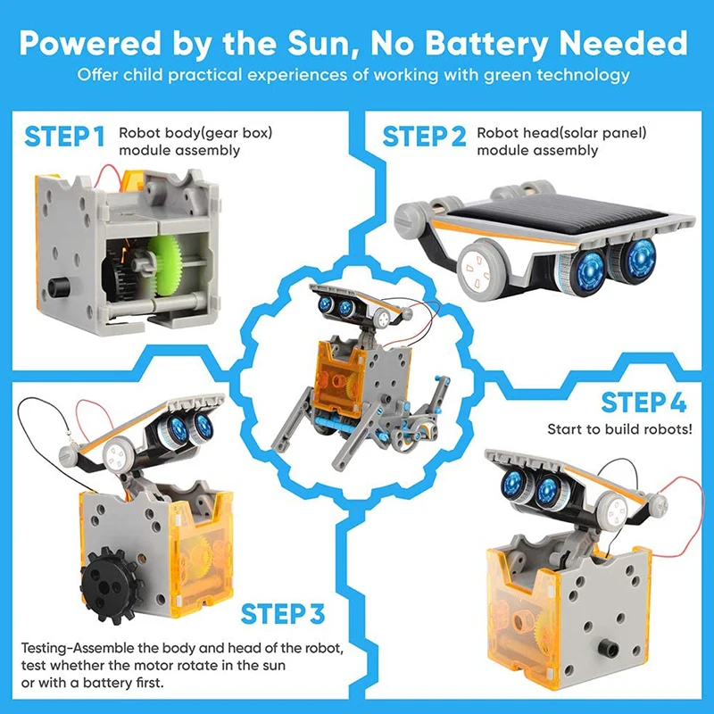 Solar Robot Kits High-Tech Science Toys for Boys and Girls Development Kits for Kids