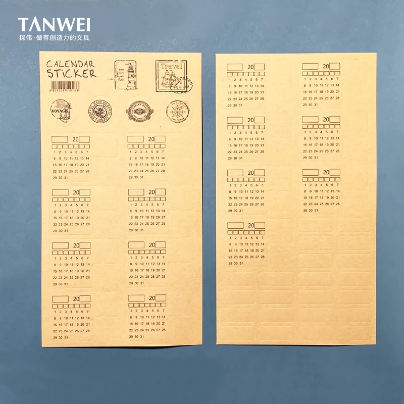 2024 Calendar Stickers Kawaii Monthly Daily Planner Notebook Index Stickers Bookmark Korean Stationery Journal Index Tabs Office