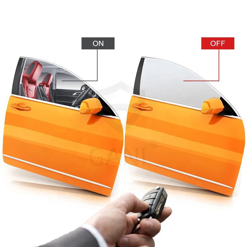 electronic tinting glass cars switchable pdlc smart glass film black for car window