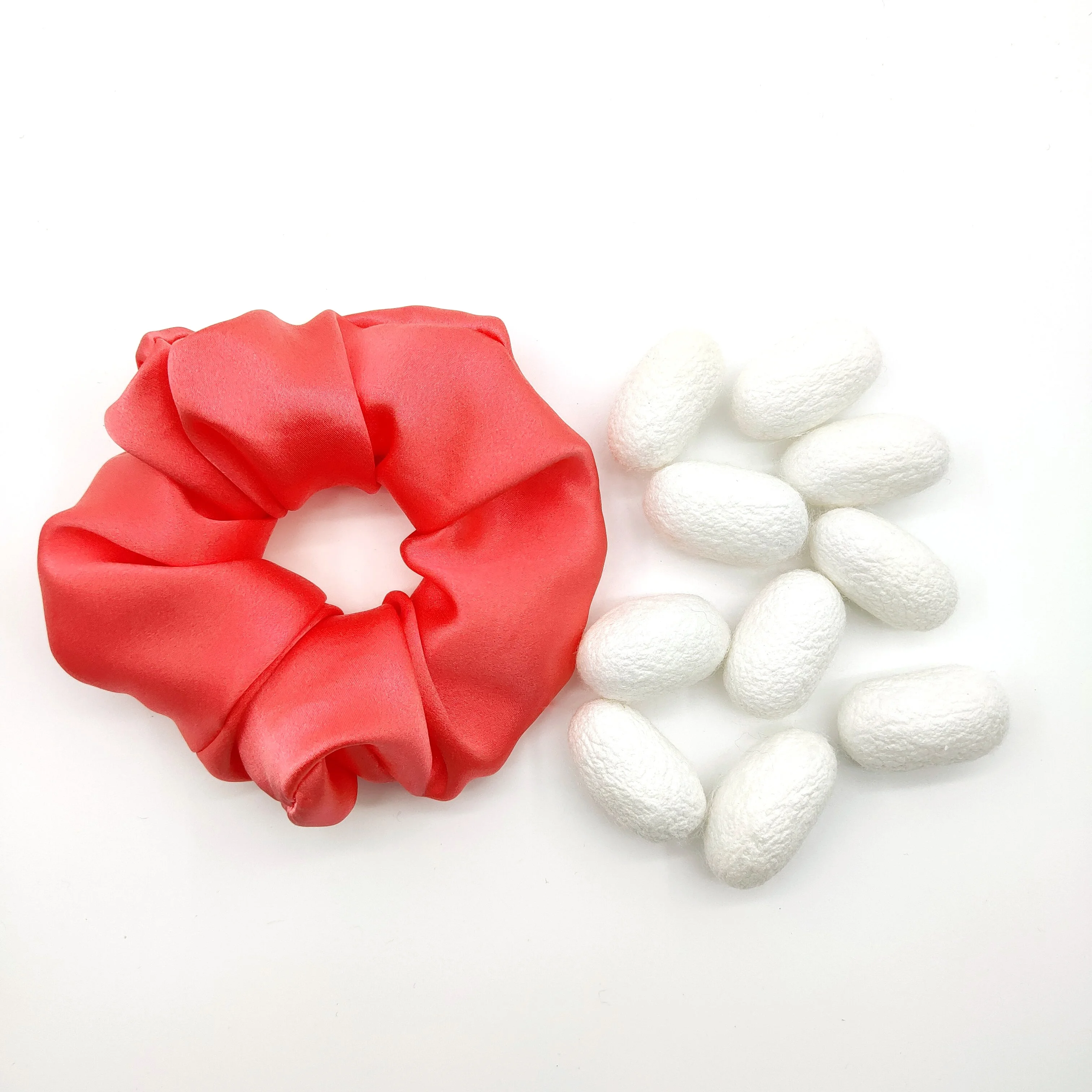 Silk Scrunchies Hair Ties Novelty Silk Satin 100% Pure Silk Fabric Satin Scrunchie