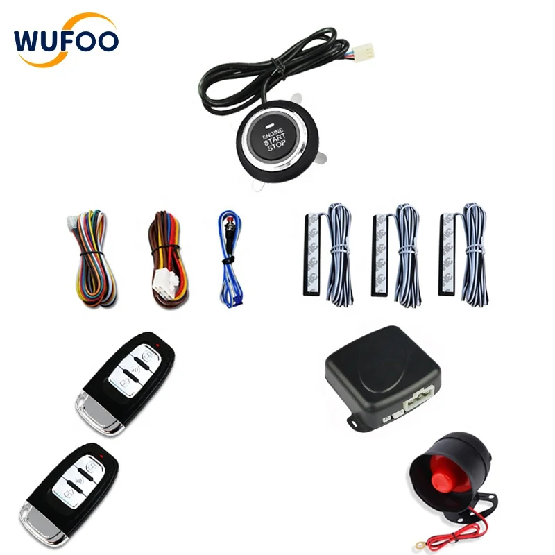 PKE Keyless Entry Start Stop Engine Car Button Start System Car Security Alarm System
