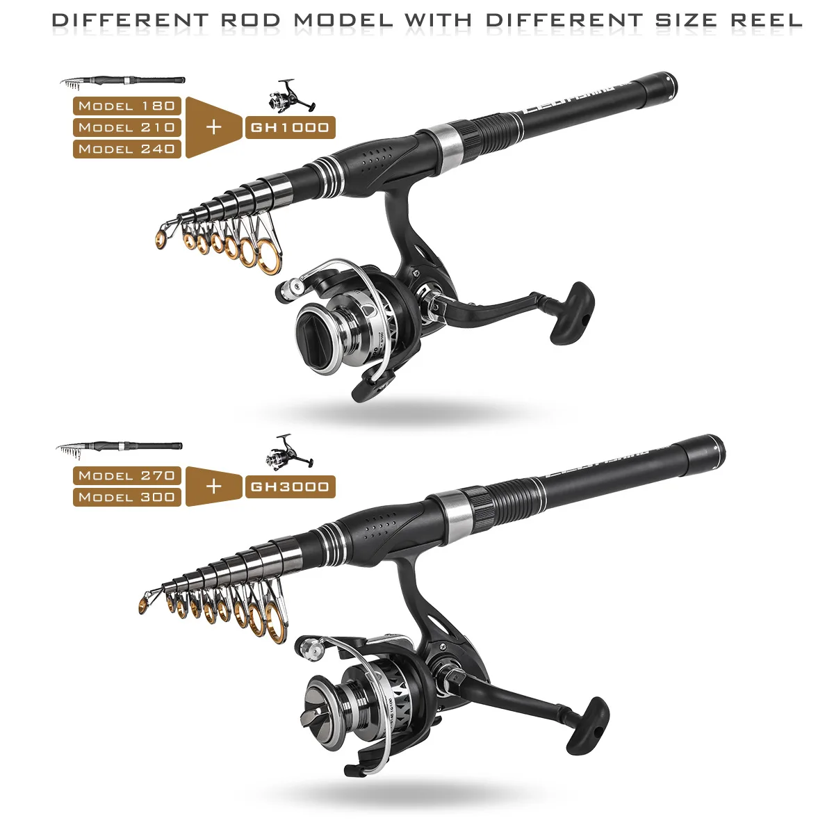 Fishing Gear Telescopic Fishing Rod Fishing Reel Set