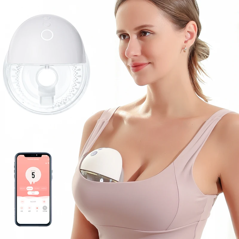High Quality Smallest Quietest breastpump free hands double side APP Control Electric Wearable Breast Pump