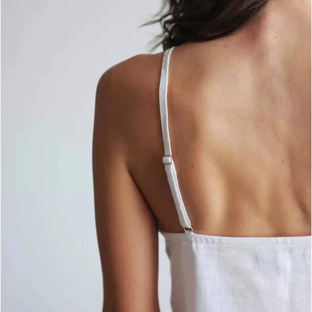 Organic French Natural Flax Sleepwear night shirt  pure linen pajamas for women Customized Size embroidered wholesale