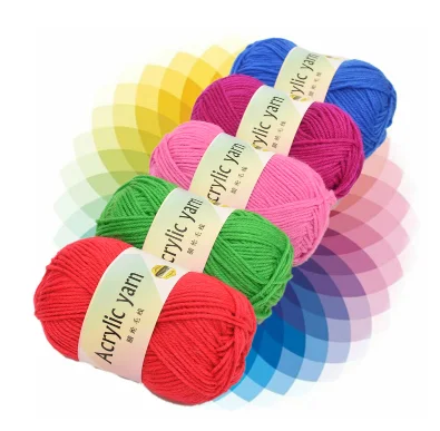 Оптовая продажа 4ply акриловая пряжа для свитера шарф шляпа DIY Вязание