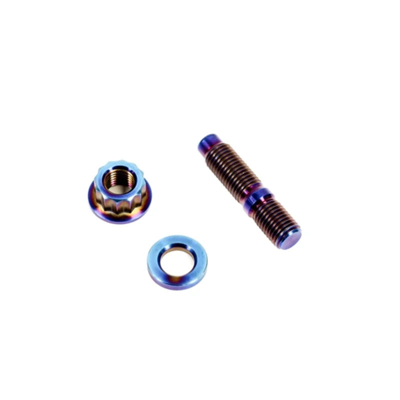 Large inventory  Gr5  Ti 6al-4v 45% lighter 12point m10*1.50*45mm  series  1JZ 2JZ titanium Exhaust Manifold studs kit