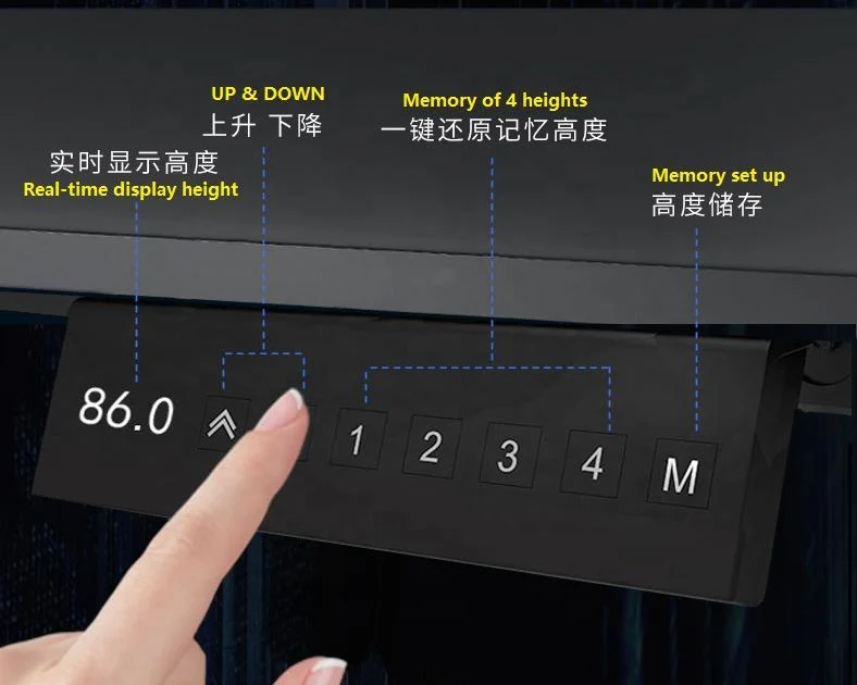 Telescoping Adjustable escritorio de oficina de elevacin de doble Motor Standing Electric Desk Frame