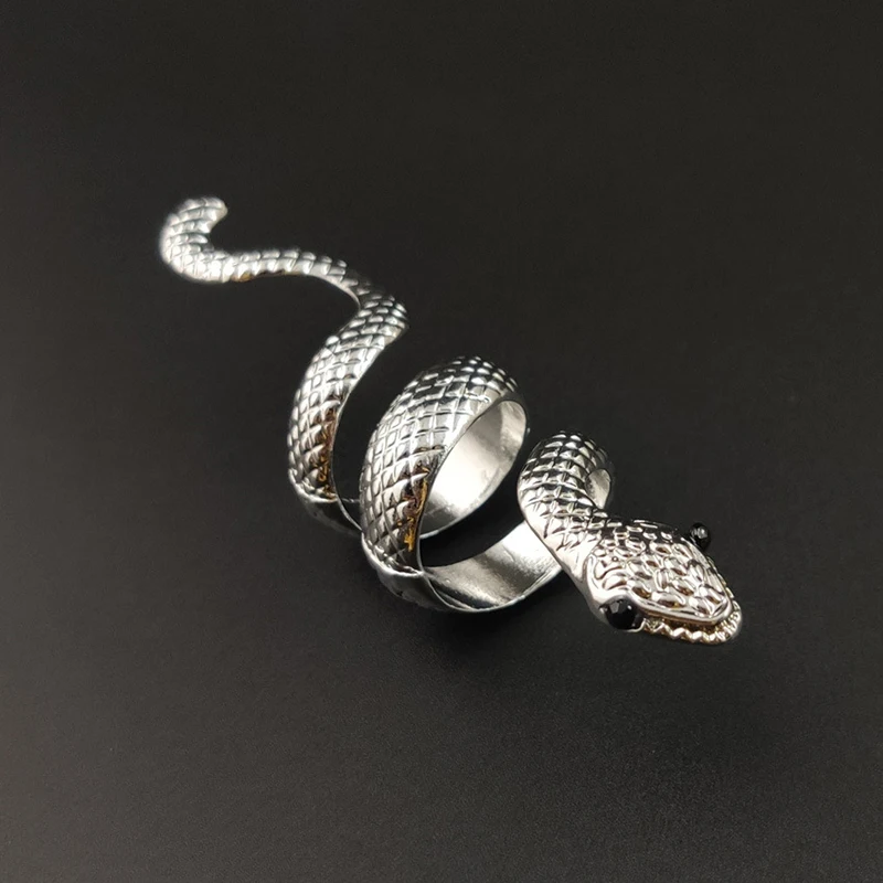 Blues RTS Fashion zinc alloy Gold Silver Plated Men Trendy Snake Shape Hip Hop Punk Snake finger Ring for men women jewelry