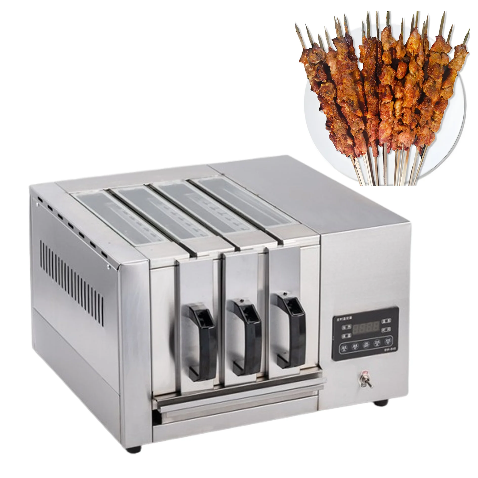 Automatic Roast Mutton Machine Electric Grill Sticks Automatic Revolving Grill Timing Barbecue Tools