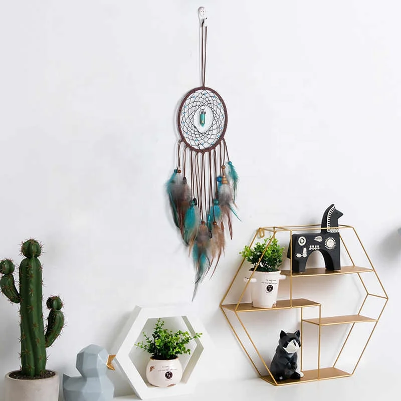 Handmade Dream Catcher Feather Dreamcatcher Led Night Light Wall Hanging Girls Room Decor Kids Room Decoration Habitacion Home