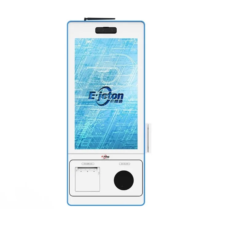 Steel Payment Self Checkout Kiosk Machine Android With Printer Scanner And Camera
