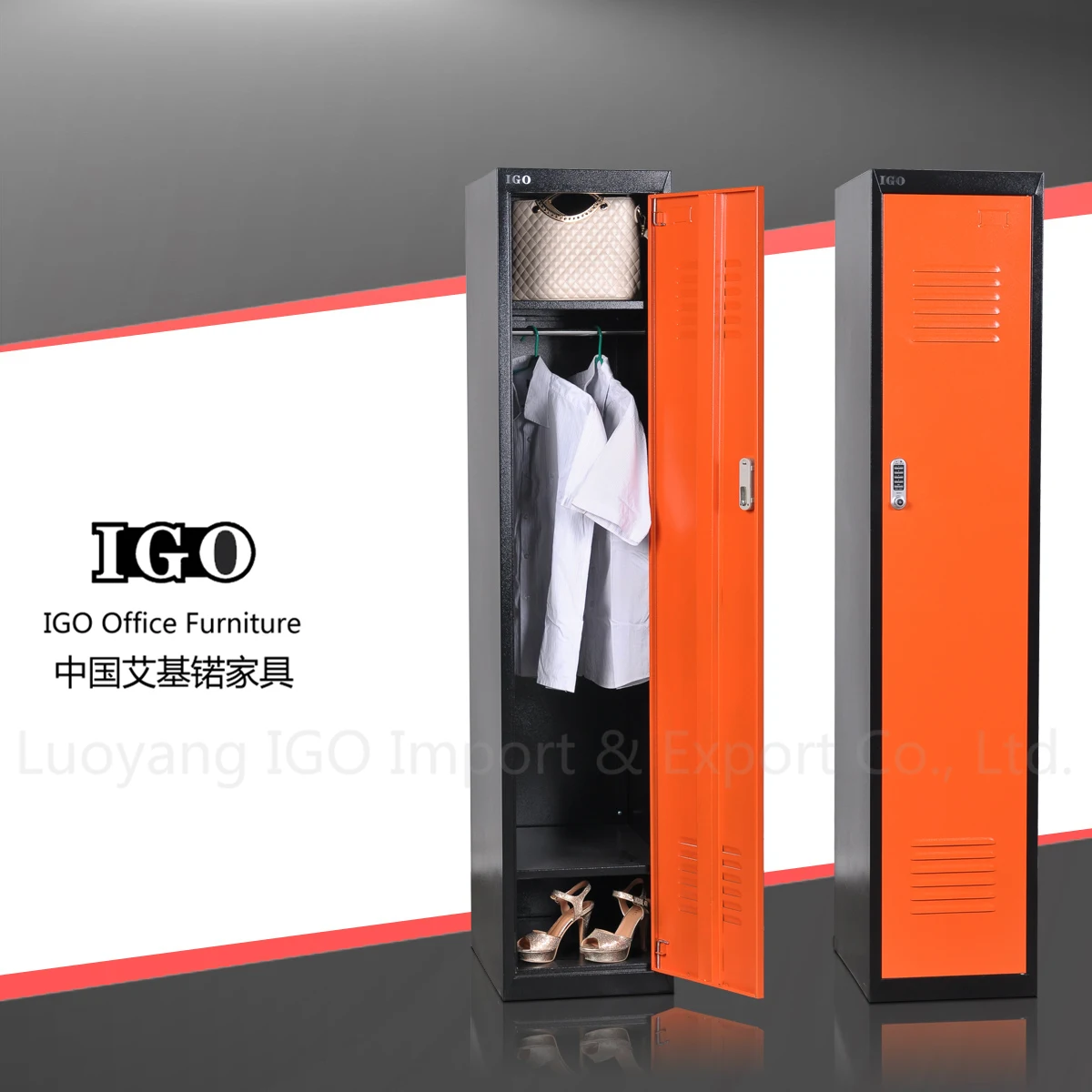 Steel Single Door Locker Metal One Door Wardrobe