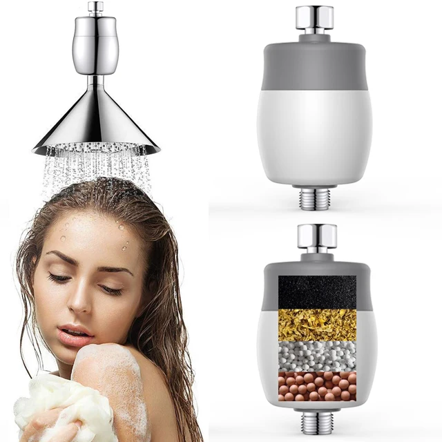 Shower head water filter for hard water shower purifier helps fast clean fluoride chlorine and heavy metals