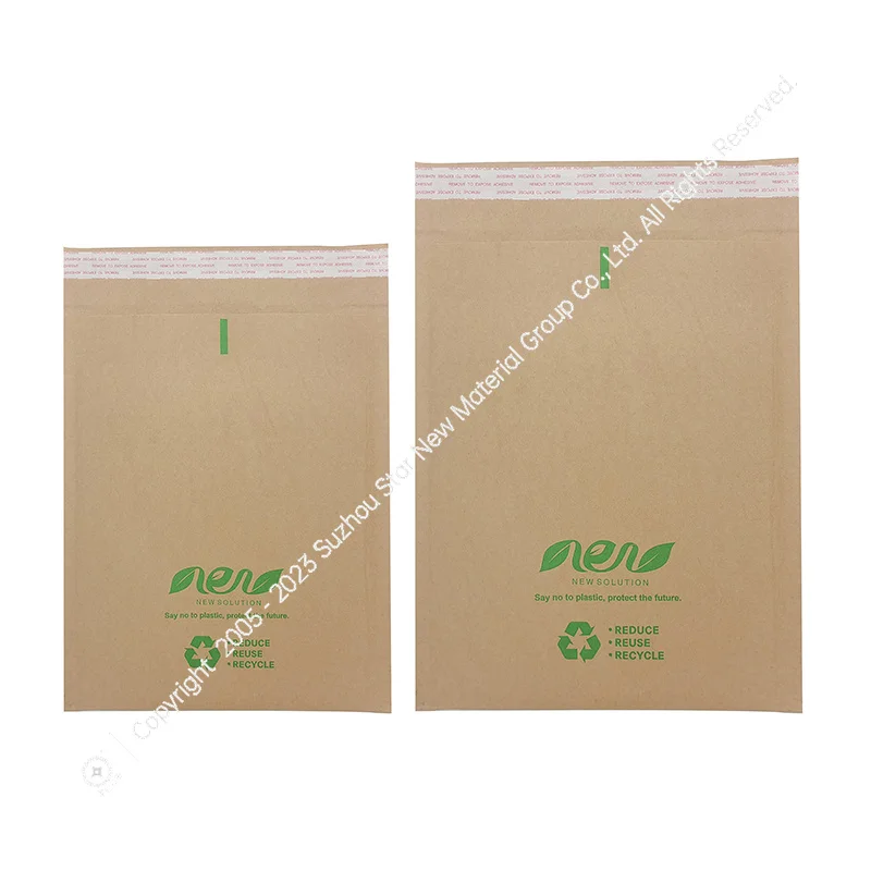 100% Biodegradable Kraft Honeycomb Mailer Custom Logo Design Paper Bubble Envelopes Mailers Padded Shipping For Documents CD