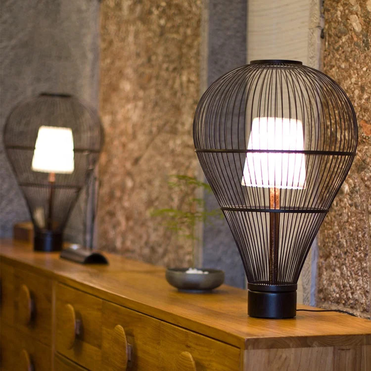
Bamboo woven table lamp floor lamp original creative bulb bamboo lamp 