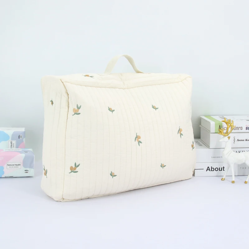 Embroidered Mummy Multi-function Bear Diaper Storage Quilt Mummy Baby Nappy Bag Sets