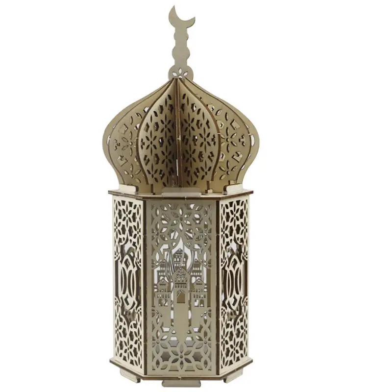 2021 Happy Eid Mubarak Metal Led Lights Festival Lantern Ramadan Decoration For Home Islamic Muslim Party Decor Supplies