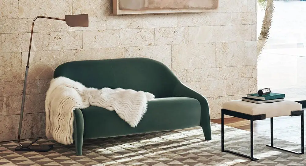 
Semicircular royal blue home furniture modern sofa set 