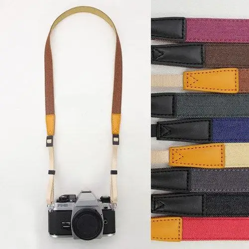 Factory Custom Brand Camera Strap Webbing Leather Nylon Loss Prevention Camera Strap for Digital Video Camera Dslr Slr