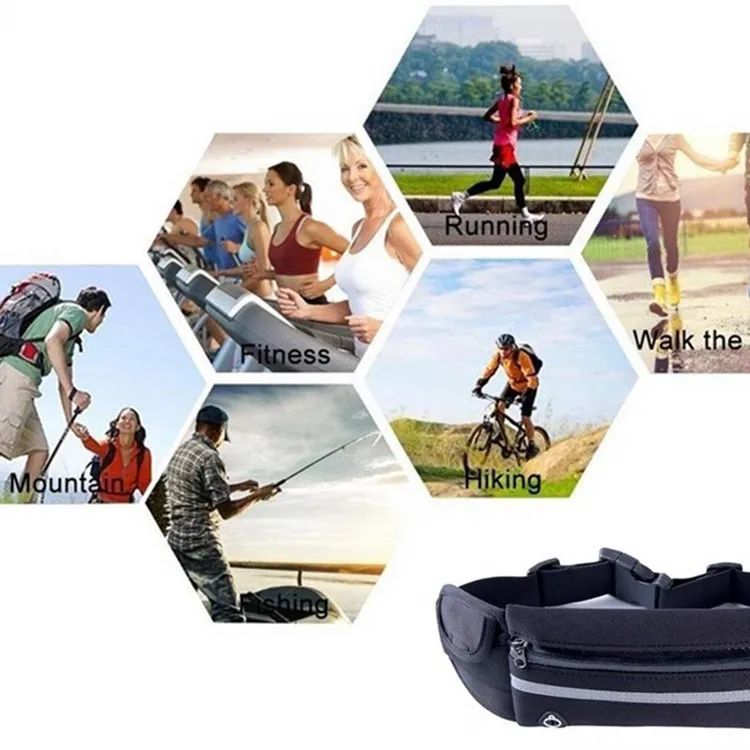 Новый ремень для бега с держателем бутылки водой сумка на двойной молнии со светоотражающей регулируемой полосой подходит телефона xs max