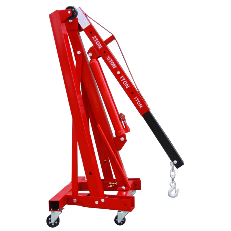 Sanlong low profile easy operation 2 ton shop car engine crane price list for sale