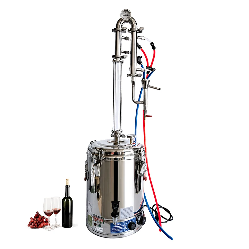 33L Small household commercial still crystal hollow reflux column brewing equipment brandy vodka brewing machine Winery fittings