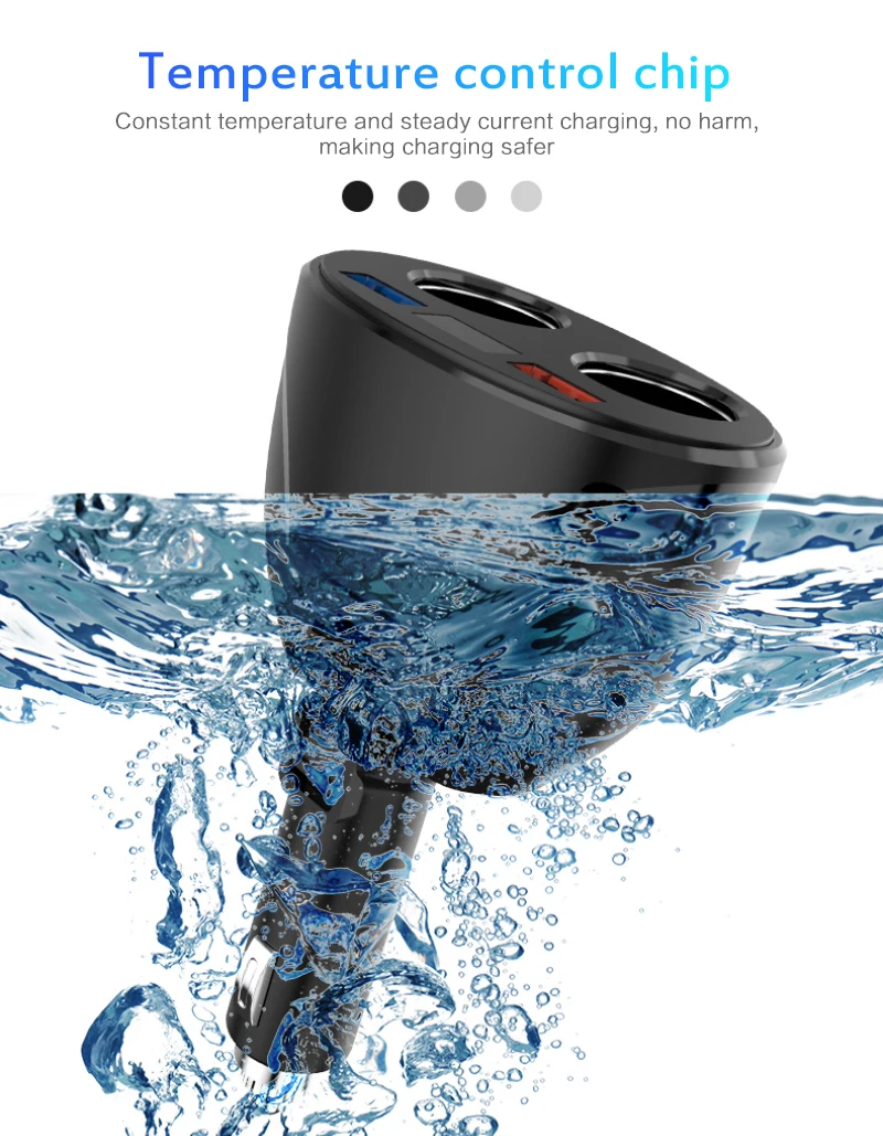 PSDA USB Car Charger Quick Charge 3.0 + 3.1A Car Cigarette Lighter Socket Splitter Plug LED Car-Charger Adapter For Phone MP3