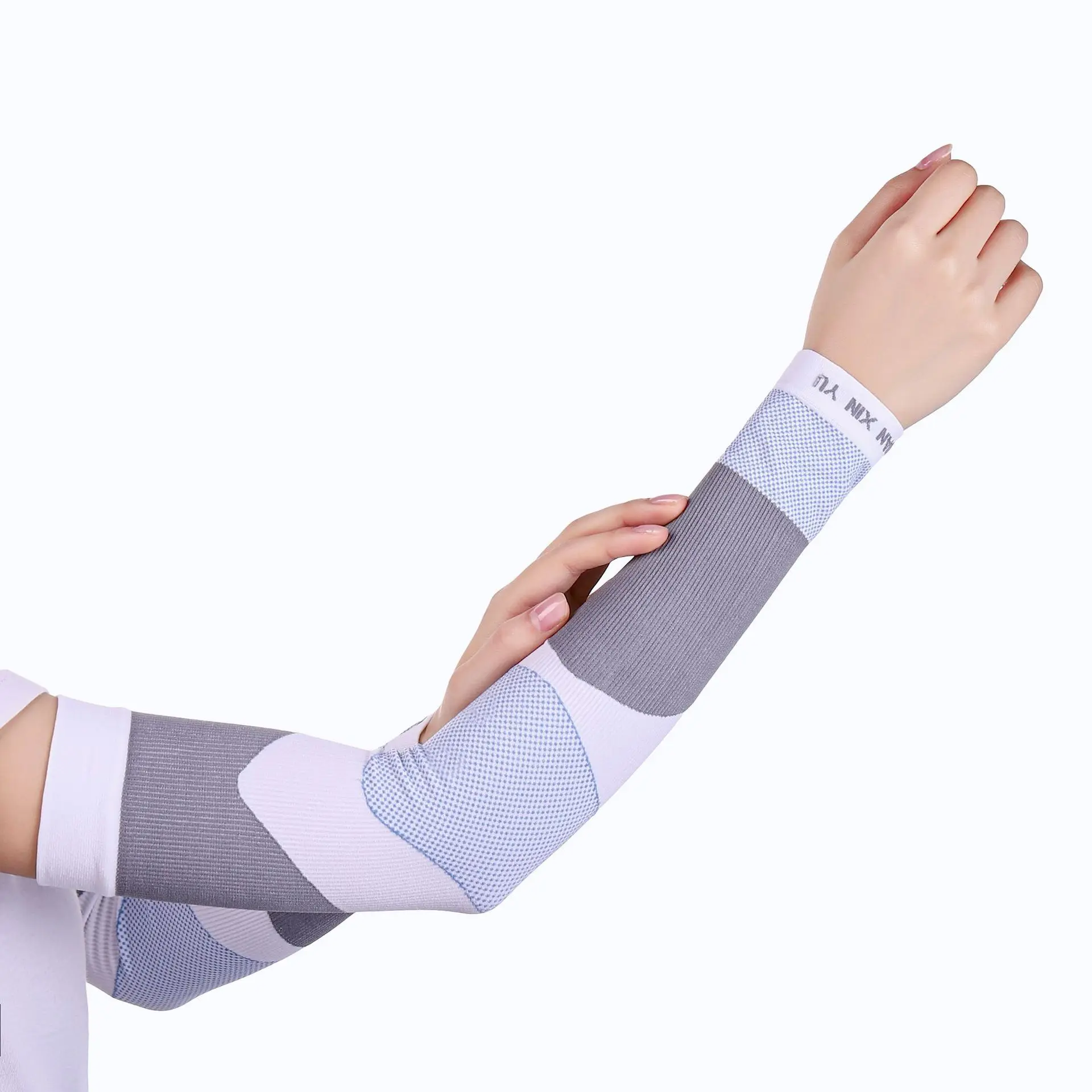 Summer ice sleeve sports printing adult gradient male viscose fiber oversleeve fluorescent color sun protection