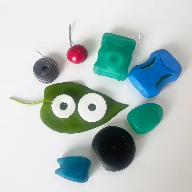 Nylon PTFE Bamboo Charcoal Teeth Flosser Kids Eco-Friendly PE Dental Flosser with Mint Flavor Oral Usage Plastic Dental Floss