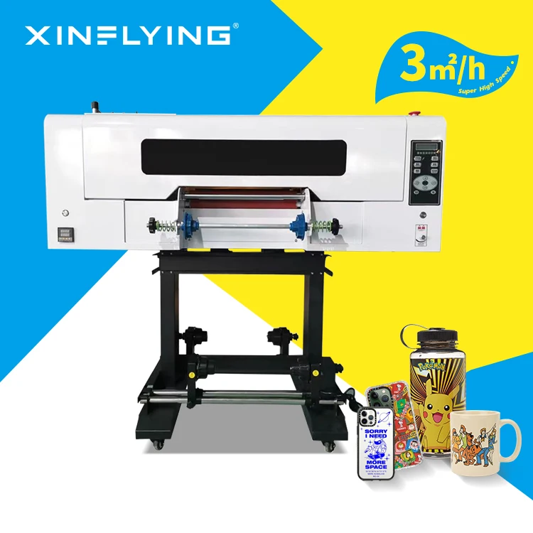 Xin Flying A3 UV DTF Printer Sticker Roll to Roll 30CM  with Dual XP600 Printheads Cheapest UV DTF Impresora
