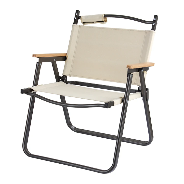 Beach Foldable Portable Lightweight Aluminum Camp Chairs Outdoor Camping Wood Pattern Easy Folding Low Chair