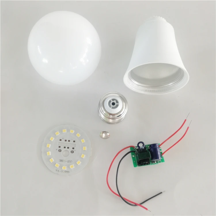 Popular product led bulb b22 e27 raw materials 12 skd parts led bulb